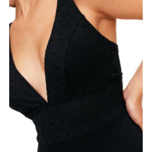 New! Adore Me Melony Contour One Piece Swimsuit Eyelet Jet Black 47350 - Picture 14 of 15